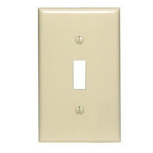 LEVITON Leviton PJ1-I 1-Gang Toggle Switch Wallplate Midway Size Ivory