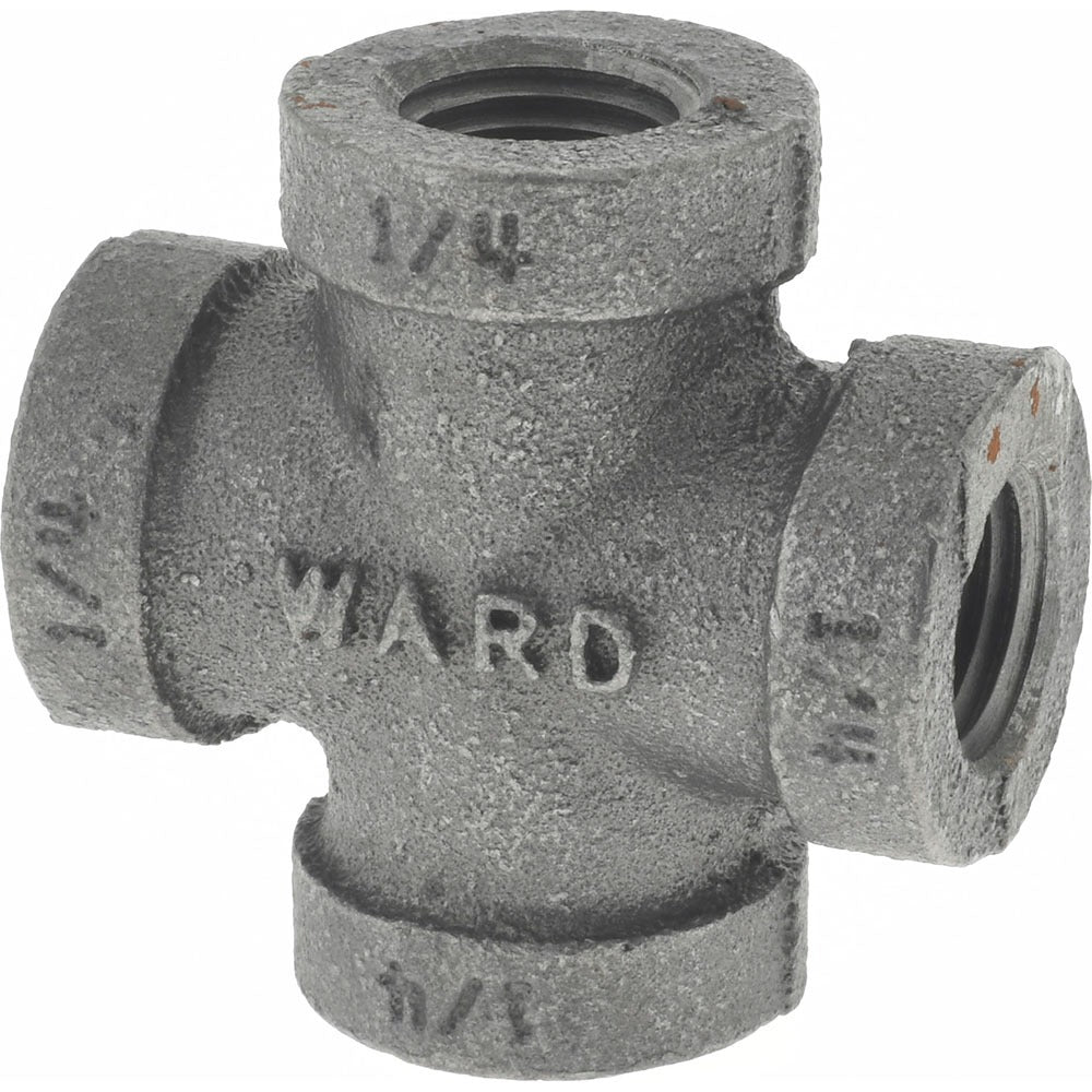 VALUE COLLECTION Value Collection B180 8 Black Iron Cross 1/4 in Threaded