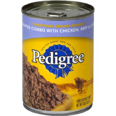 TRUE VALUE 1077 Pedigree Dog Food, Chicken Beef & Liver, 13.2-oz., Must Be Purchased in Quantities of 24