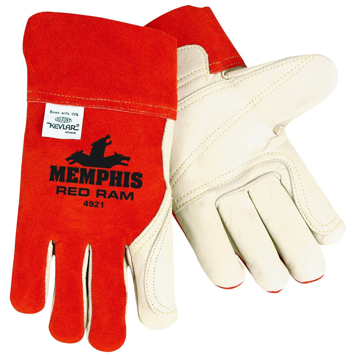 MCR Safety 4921 MIG/TIG Welding Gloves Cowhide Palm Large 12PK