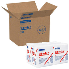 WypAll 41026 X80 12-1/2 x 12 in. Hydroknit Wiper in White (Pack of 50)