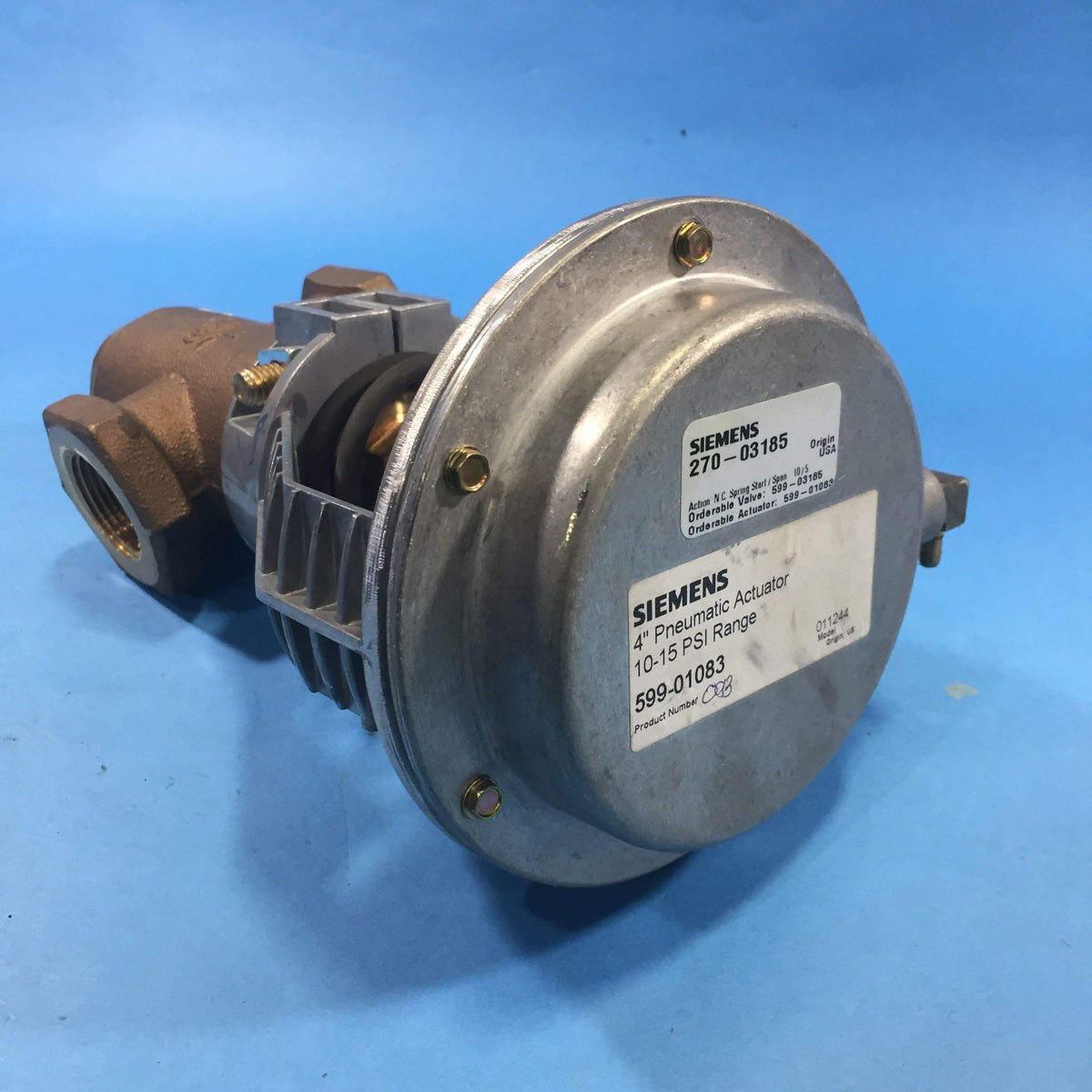 Siemens 270-03185 Valve Assembly 2-Way NC 1-Inch 10CV Brass Trim