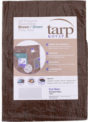 Kotap TBG2030 20 x 30 Ft. All-Purpose Multi-Use Protection/Coverage 5-mil Poly Tarp, Reversible, Waterproof, Brown/Green