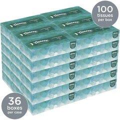 Kleenex 21400 FSC Certified 2-Ply Facial Tissue Pop-Up Boxes 8.25 x 8.5 White 100 Tissues Per Box 36 Boxes