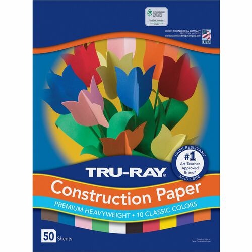 PACON Pacon PAC103031 Construction Paper 9x12 Assorted 50 Pack