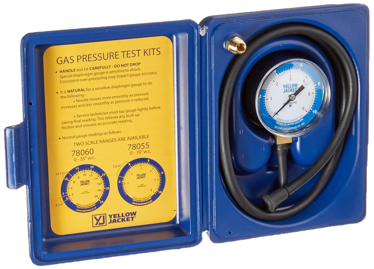 Yellow Jacket 78055 Complete Gas Test Kit +/-1.5% Accuracy