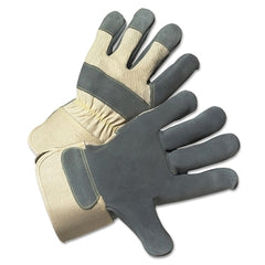 PIP 500-AAA/L Leather Palm Gloves Large Cowhide Duck Canvas