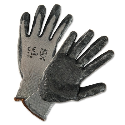 PIP 713SNF/L PosiGrip Foam Nitrile Palm-Coated Polyester Gloves Large Gray Shell