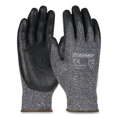 PIP 715SNFLB XL Nitrile Coated Gloves Black Gray 10-1/2 Inches