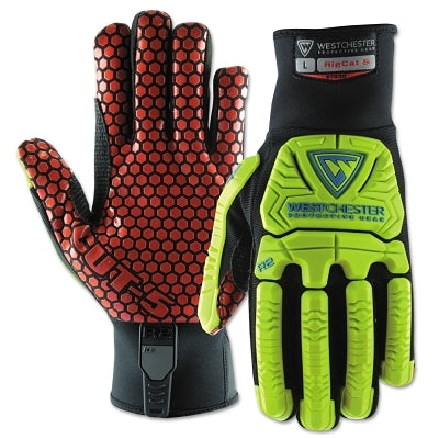 PIP 87030/2XL R2 Rigger Gloves Black/Red/Yellow 2X-Large