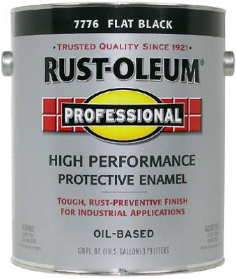 RUST-OLEUM Rust-oleum 7776-402 Flat Black Enamel Paint 1 Gallon