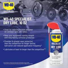 WD-40 Specialist 300059 Dry Lube with Smart Straw Sprays 2 Ways, 10 oz 6-Pack