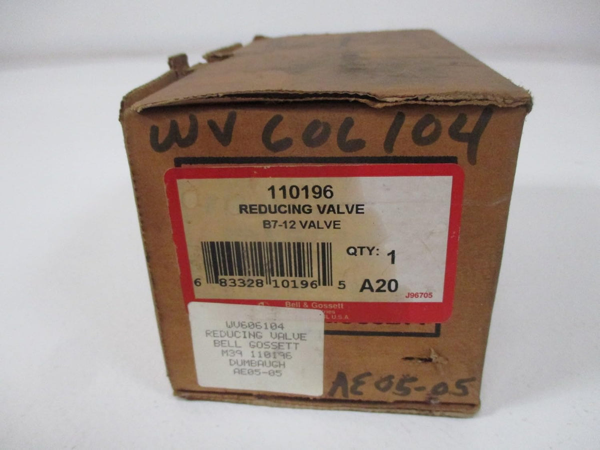 Bell & Gossett 110196 Pressure Reduce Boiler Fill Valve 3/4 NPT 10-25 psig