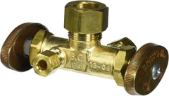 BrassCraft CR1900DVXR Shut-Off Stop-Compression Inlet Rough Brass Dual Outlet