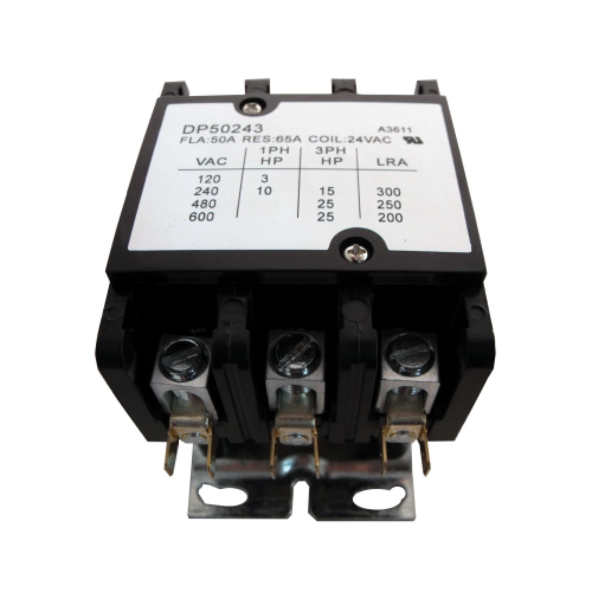 SUPCO Supco DP50243 Contactor 50A 24V 3 Pole (1 Pack)