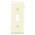 Leviton PSC1-I Combo Sectional Toggle Switch Wallplate, 1 Gang, Thermoplastic Nylon, Ivory