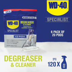 WD-40 Specialist 300899 Degreaser And Cleaner EZ-PODS Industrial-Strength Concentrate Multi-Surface 120 PODs