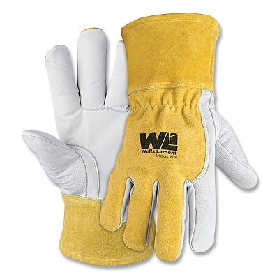 Wells Lamont Y3032L Premium Leather Mig Welding Gloves Goatskin Large Gauntlet Cuff A2