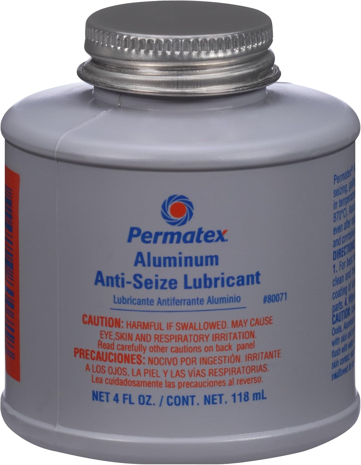 Permatex 80071 Anti-Seize Lubricant 4 oz Brush Top Bottle