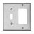 Leviton S126 2-Gang 1-Toggle, Decora/GFCI Device Combination Wallplate, Device Mount, Stainless Steel