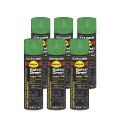 Rust-Oleum V2133838 High Performance V2100 System Rust Preventive Enamel Spray Paint Safety Green 6-Pack