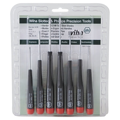 Wiha Tools 26190 8-Pc Precision Tool Set Phillips Slotted