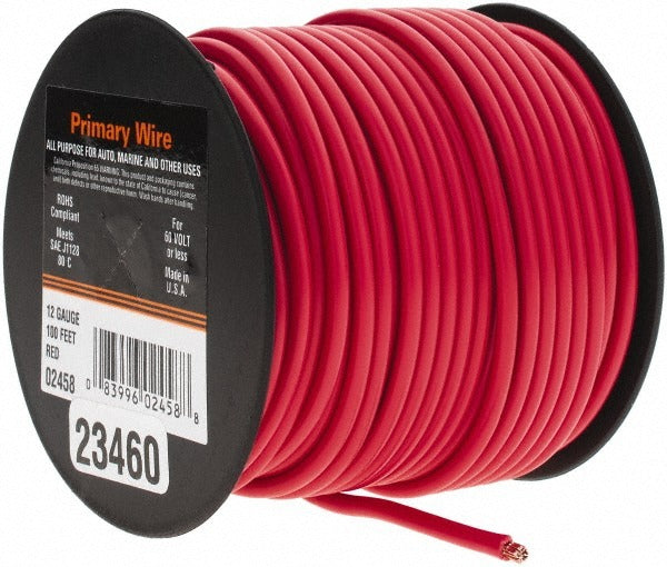 EAST PENN Eastpenn 23460 12 Awg Automotive Wire 100 Ft Red