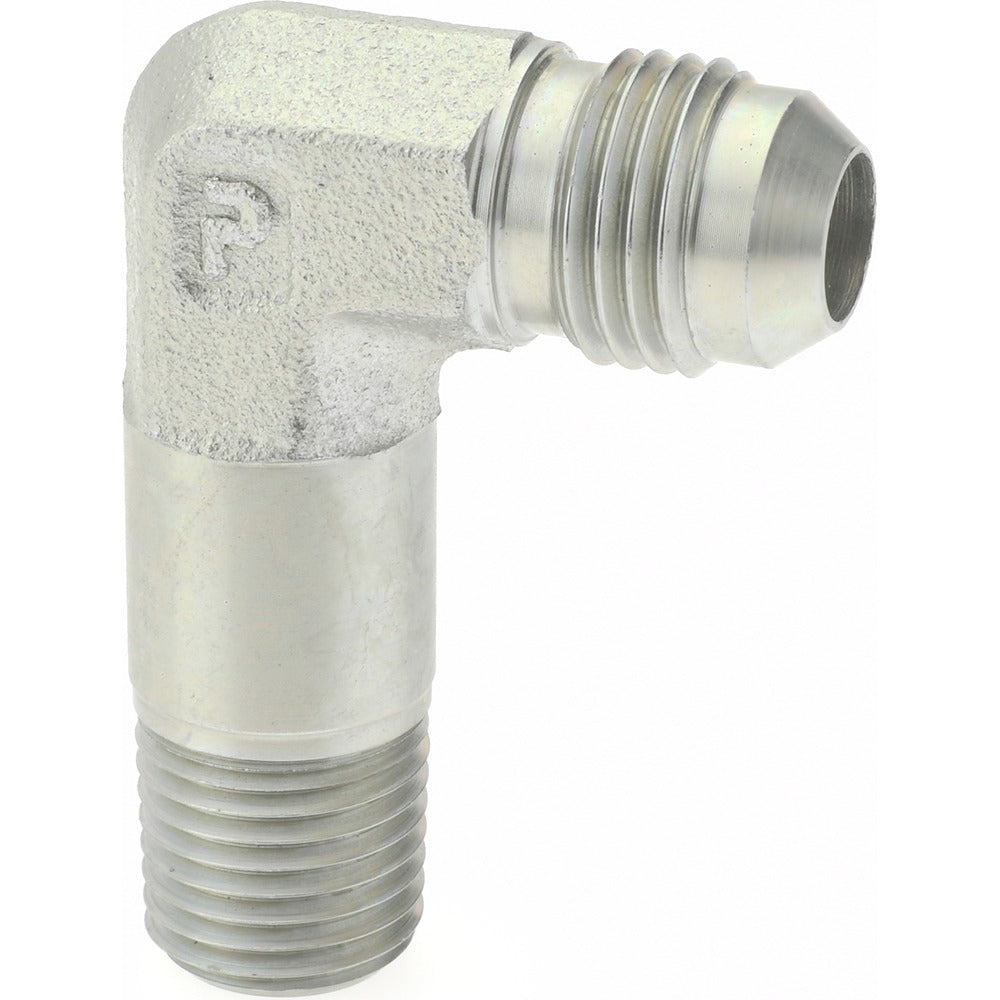 PARKER Parker P00152 Steel 90 Elbow 3/8 in Od 1/4-18 Nptf 37 Flare