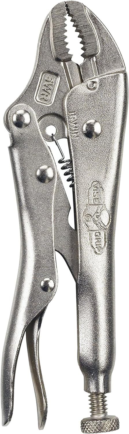 IRWIN 902L3 Vise-Grip Locking Pliers 5 Inch Curved Jaw with Wire Cutter