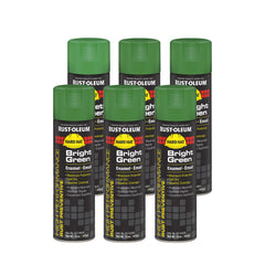 Rust-Oleum V2134838 High Performance V2100 System Rust Preventive Enamel Spray Paint 20 fl. oz. Bright Green 6-Pack