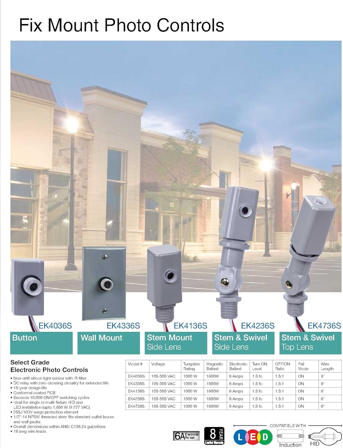 Intermatic EK4536 Electronic Photocontrols Locking Type