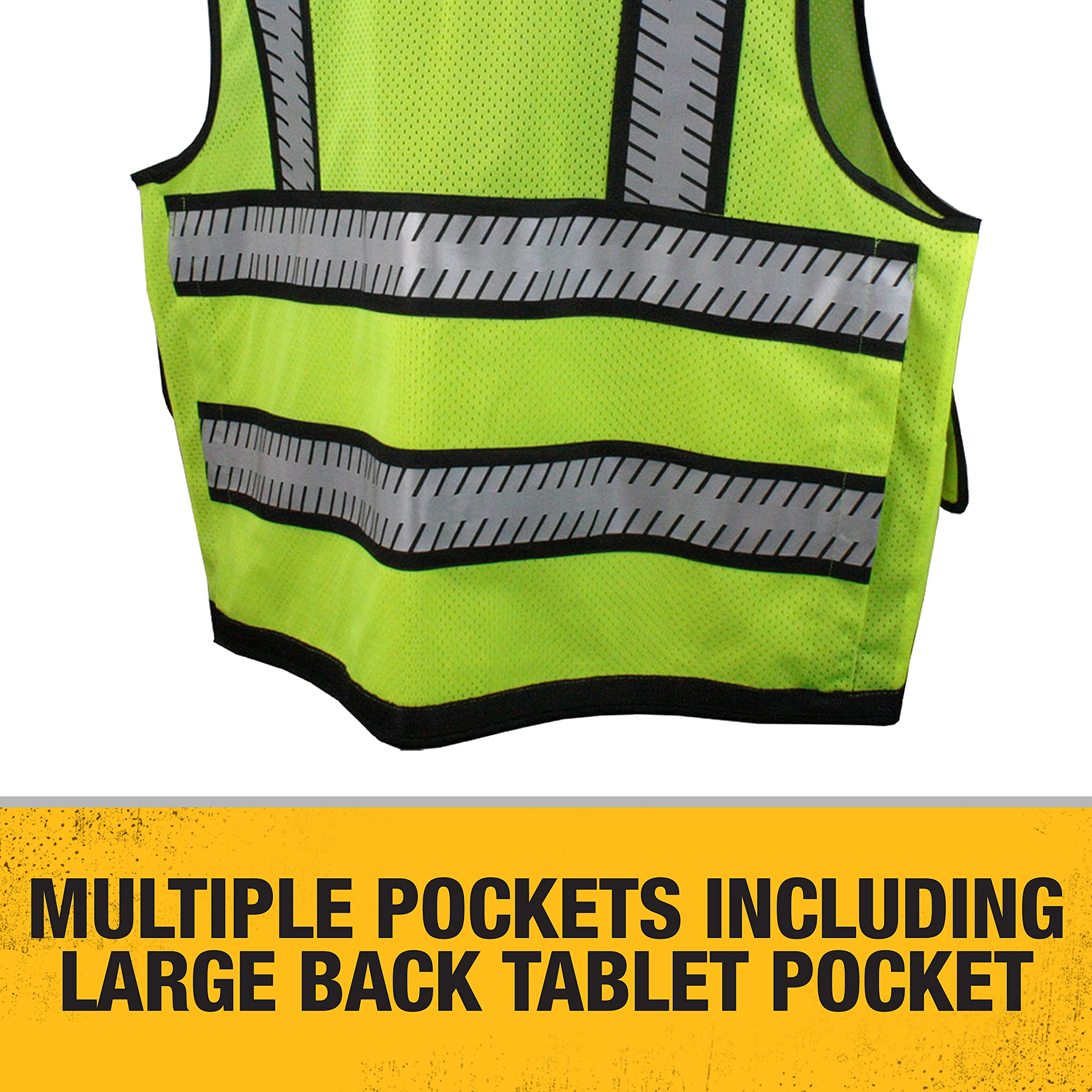 Dewalt DSV521-XL Class 2 Heavy Duty Surveyor Vest X-Large Hi-Vis Green