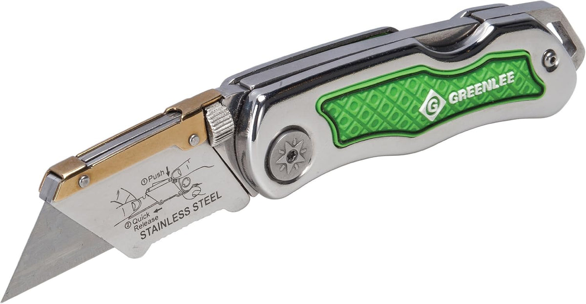 Greenlee 0652-22 8.9 Folding Utility Knife with Retractable 3-Position Serrated Blade