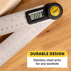 General Tools 823 Digital Angle Finder Ruler - 10-Inch Stainless Steel Measurement Tool