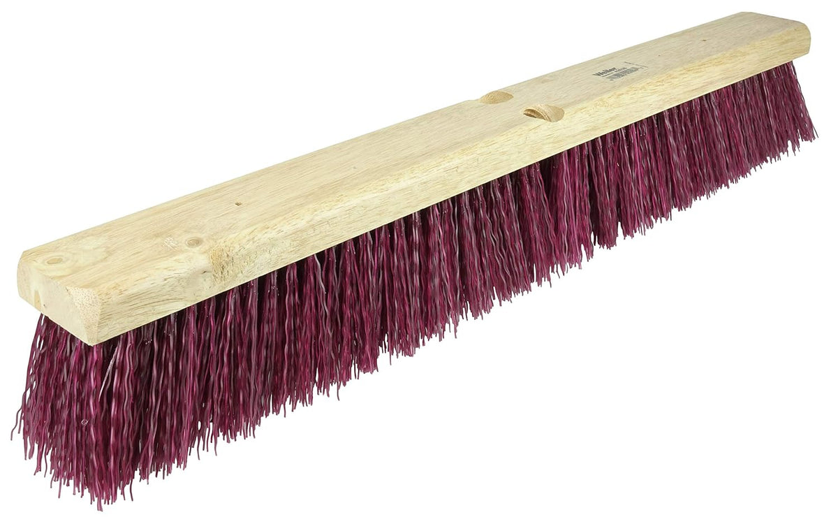 Weiler 42026 24 Block Size, Maroon Polypropylene Fill, Garage Brush With Wet Or Dry Sweeping