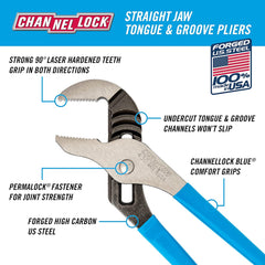 Channellock 430 Tongue & Groove Pliers | 10 Straight Jaw | Replacement MPN