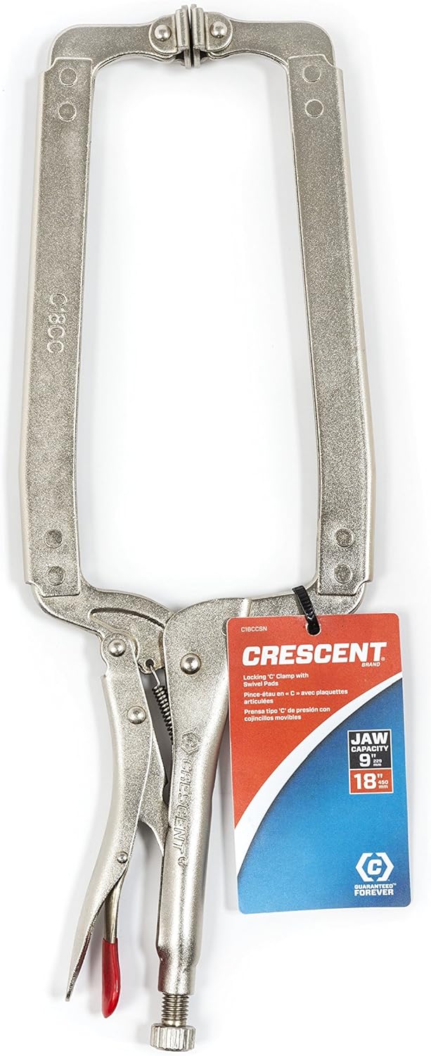 Crescent C18CCSN Locking C-Clamp with Swivel Pads 18 inches