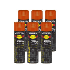 Rust-Oleum V2156838 High Performance V2100 System Spray Paint 15 oz Equipment Orange 6-Pack