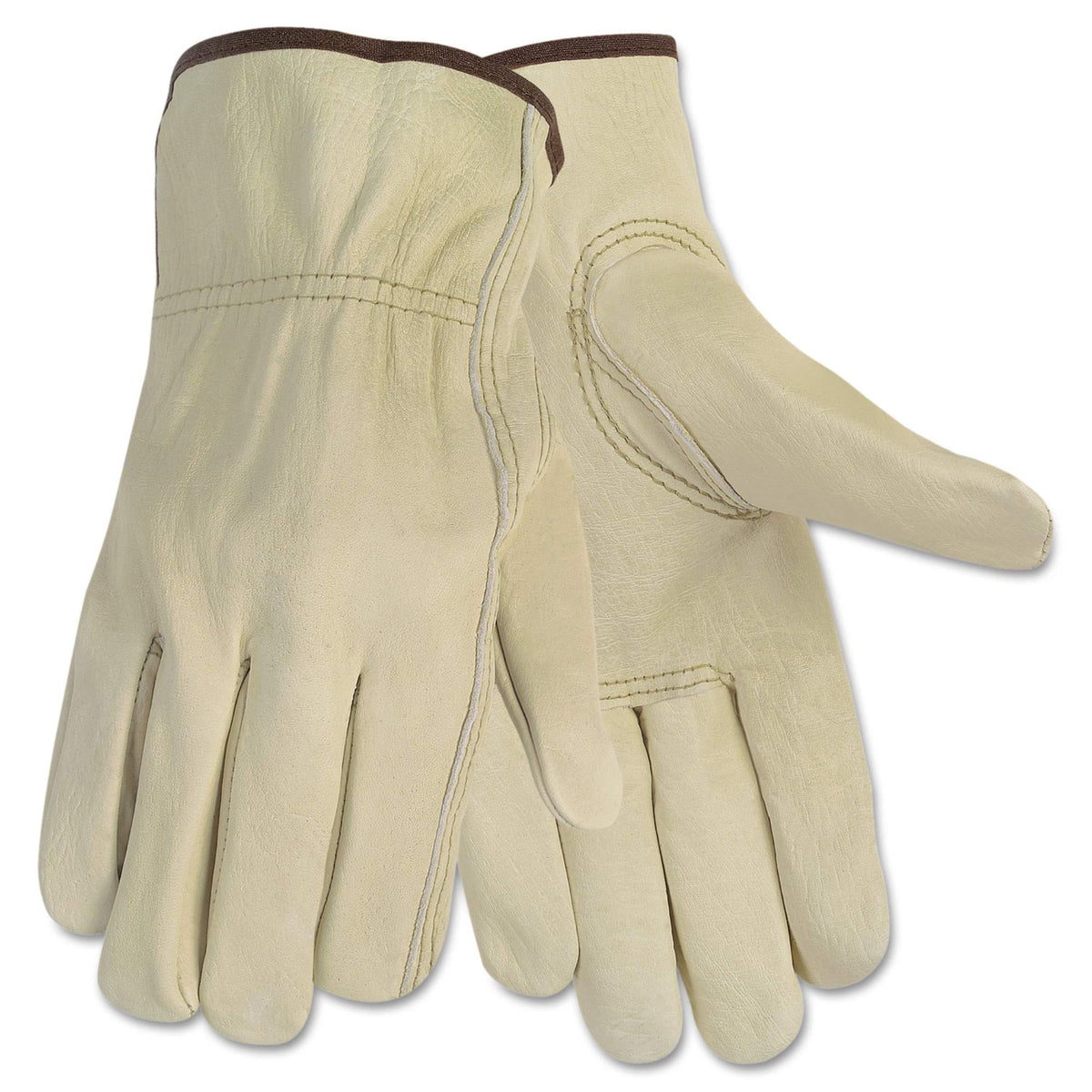 MCR Safety 3215M Economy Leather Driver Gloves Large Beige Pair