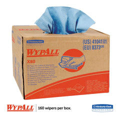 Kimberly-Clark 41041 WYPALL X80 Blue Wiper 160 Sheets