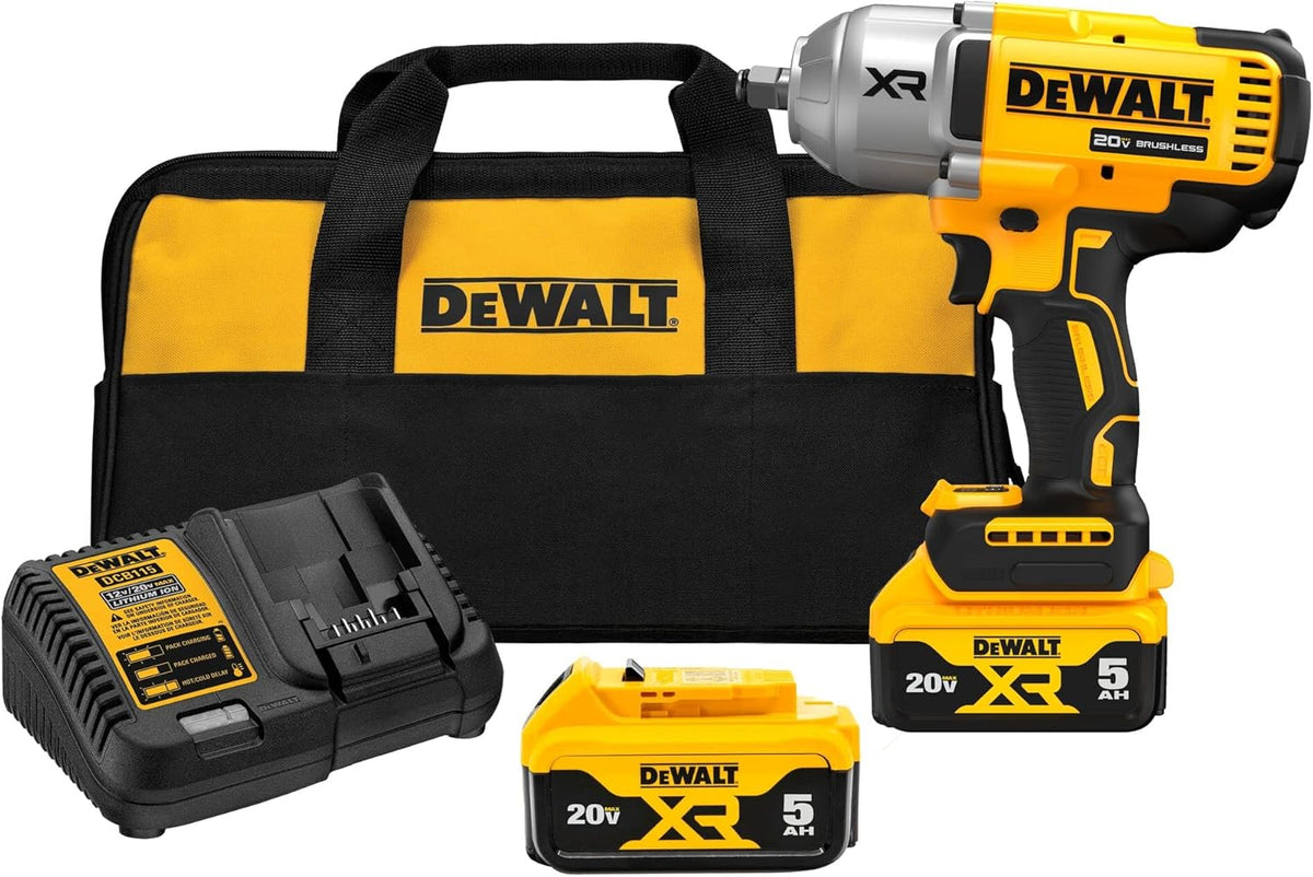 DEWALT DCF900P2 20V Max XR 1/2 in High Torque Impact Wrench with Hog Ring Anvil Kit