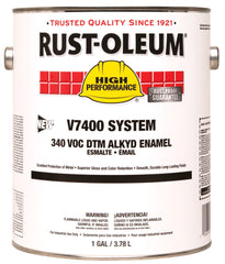 Rust-Oleum 245479 V7400 Series DTM Alkyd Enamel Safety Yellow Gallon Can Pack of 2