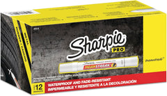 Sharpie 85018 PRO Mean Streak Permanent Marking Stick, Bullet Tip, 12-Pack, White