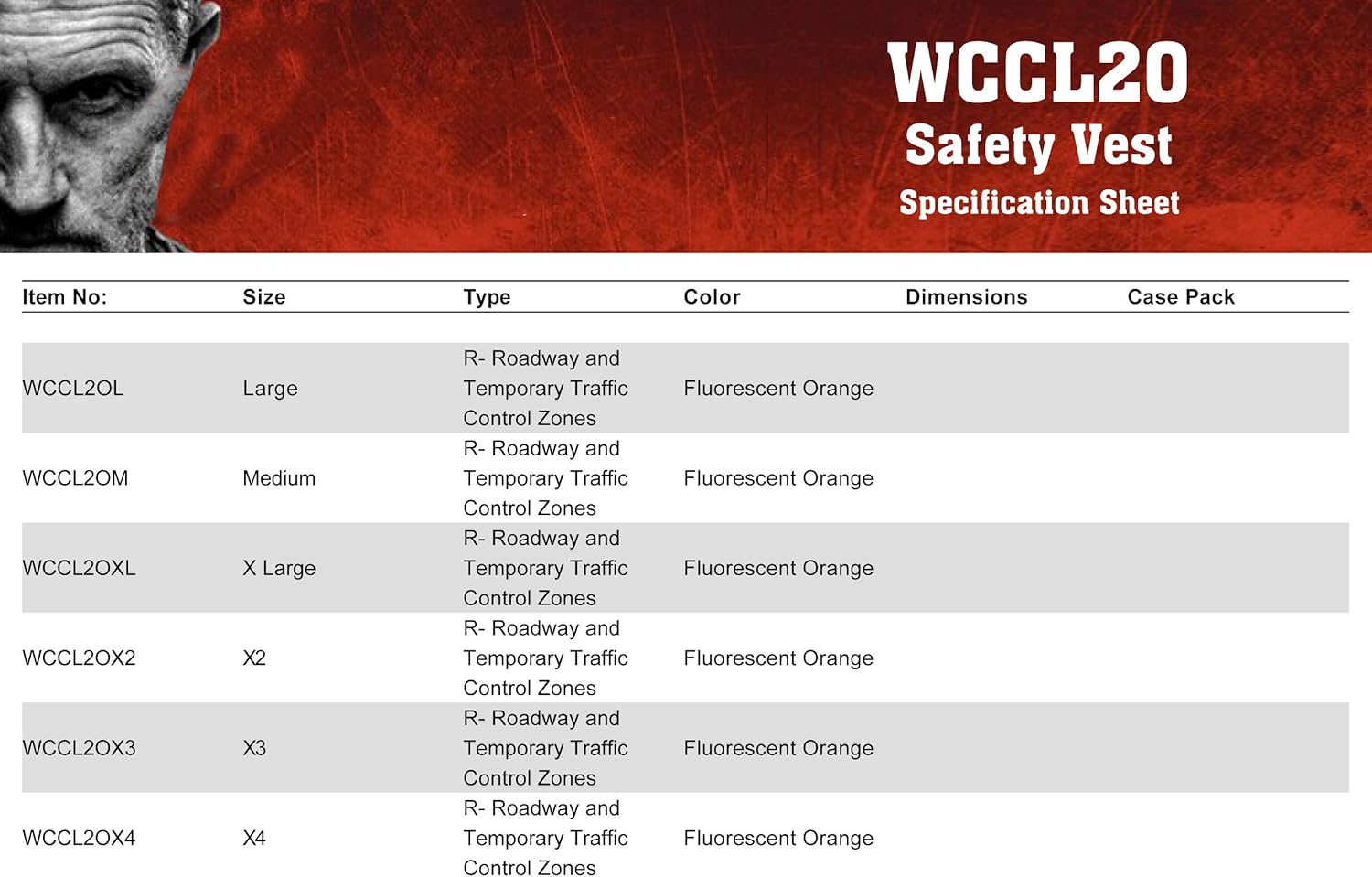 MCR Safety WCCL2OX3 Class 2 Polyester Mesh Safety Vest with 3M Scotchlite Reflective Stripe Fluorescent Orange 3X-Large