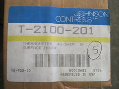 Johnson Controls T-2100-201 Thermometer 40/240F Surface Mount