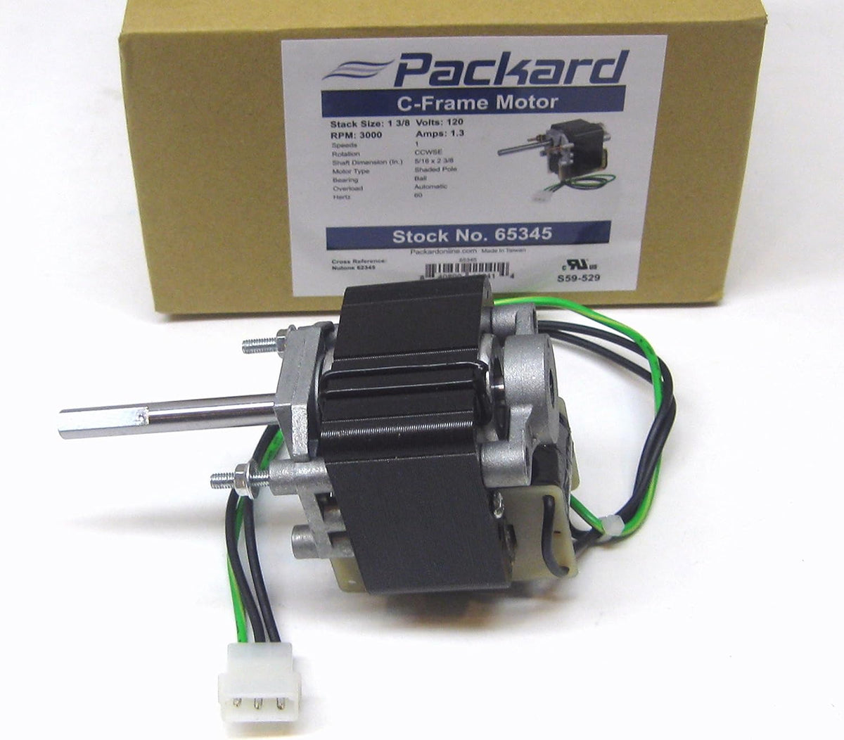 Packard 65345 Motor for Nutone Vent Bathroom Exhaust Fan