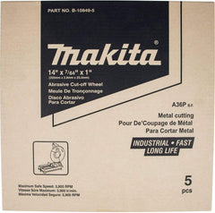 Makita B-10849-5 14 x 7/64 x 1 Abrasive Cut-Off Wheel, 5/pk