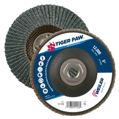 Weiler 51153 Tiger Paw Abrasive Flap Disc 36Z 5/8-11 UNC Pack of 10