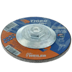 Weiler 58072 Tiger Zirc Grinding Wheel, 5 x 1/4 x 5/8-11 UNC, Pack of 10