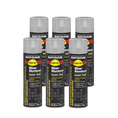 Rust-Oleum V2115838 High Performance V2100 System Aluminum Rust Preventive Enamel Spray Paint 14-Ounce Silver 6-Pack